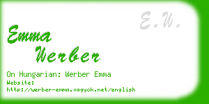 emma werber business card